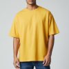Yellow Oversized Drop-Shoulder T-Shirt - Cotton Lycra 210 GSM - model photo