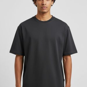 Oversized T-Shirt - French Terry 100% Cotton 240 GSM - model photo