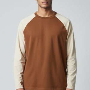 Raglan Full Sleeve T-Shirt - Lycra Cotton 210 GSM - model photo